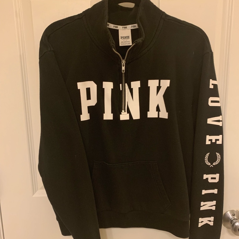 Pink Black Quarter Zip